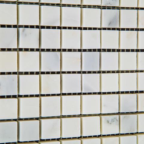 Calacatta Cressa (Asian Statuary) 5/8x5/8 Mosaic Polished/Honed Stone Tilezz 