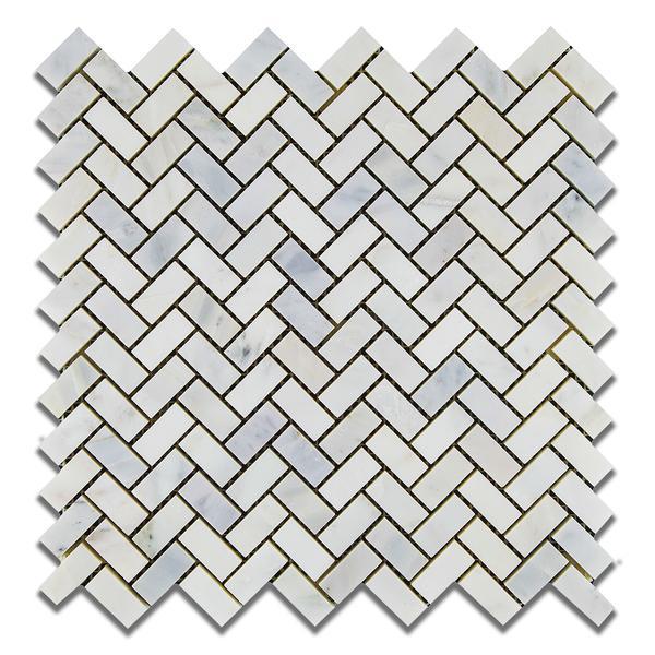 Calacatta Cressa Herringbone (Asian Statuary) Polished/Honed Stone Tilezz 