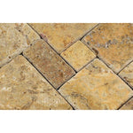 Load image into Gallery viewer, Scabos Travertine 4 Pieced Opus Pattern Tumbled Mosaic Tile Stone Tilezz 
