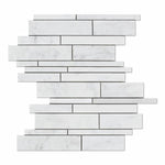 Load image into Gallery viewer, Carrara White Marble Random Strip Mosaic Polished/Honed Stone Tilezz 
