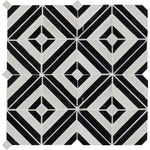 Load image into Gallery viewer, Rhombix Black and White Polished Marble Mosaic Tile Tilezz 

