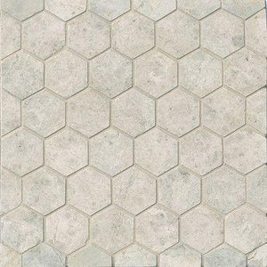 Tundra Gray Marble 2" Hexagon Polished Mosaic Tile Stone Tilezz 
