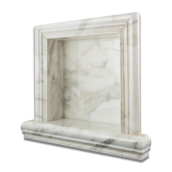 Calacatta Gold Hand-Made Shampoo Niche Small Bath Accessories Tilezz 