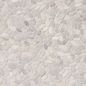 Rio Lago Slice Pebble Ash Marble Pebble - 12 x 12