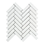Load image into Gallery viewer, Thassos White Herringbone 1 X 4 Marble Mosaic Stone Tilezz 
