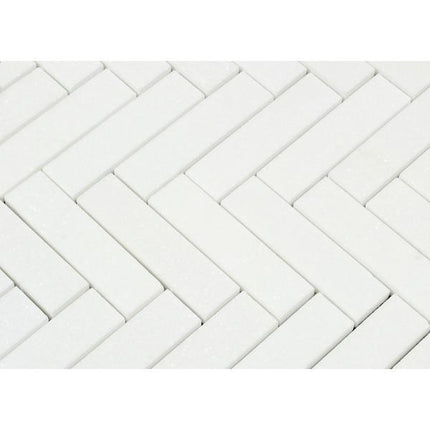 Thassos White Herringbone 1 X 4 Marble Mosaic Stone Tilezz 