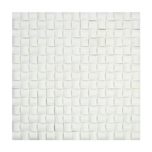 Thassos White 3D Squares Marble Mosaic Stone Tilezz 