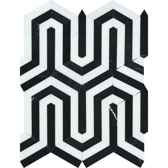 Wiltz Thassos White & Black Marble Stone Tilezz 