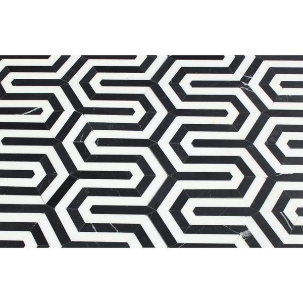 Wiltz Thassos White & Black Marble Stone Tilezz 