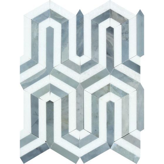Wiltz Thassos White & Blue Marble Stone Tilezz 