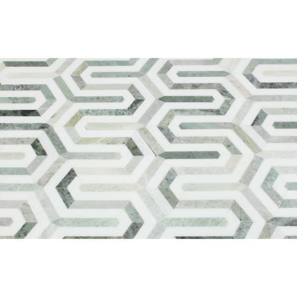 Wiltz Thassos White & Green Marble Stone Tilezz 
