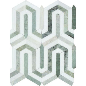 Wiltz Thassos White & Green Marble Stone Tilezz 