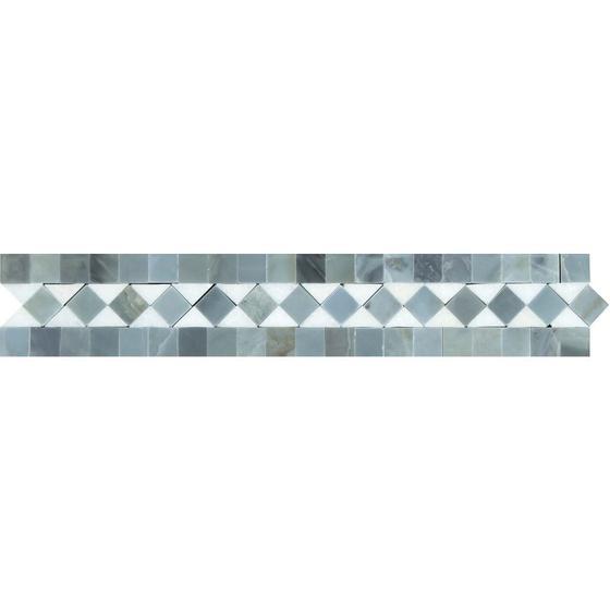 Thassos White & Blue Belvaux Border Stone Tilezz 