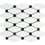 Load image into Gallery viewer, Thassos White &amp; Black Octave Mosaic Stone Tilezz 
