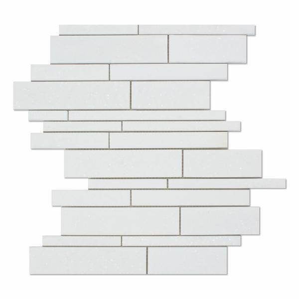 Thassos White Random Strip Marble Mosaic Stone Tilezz 